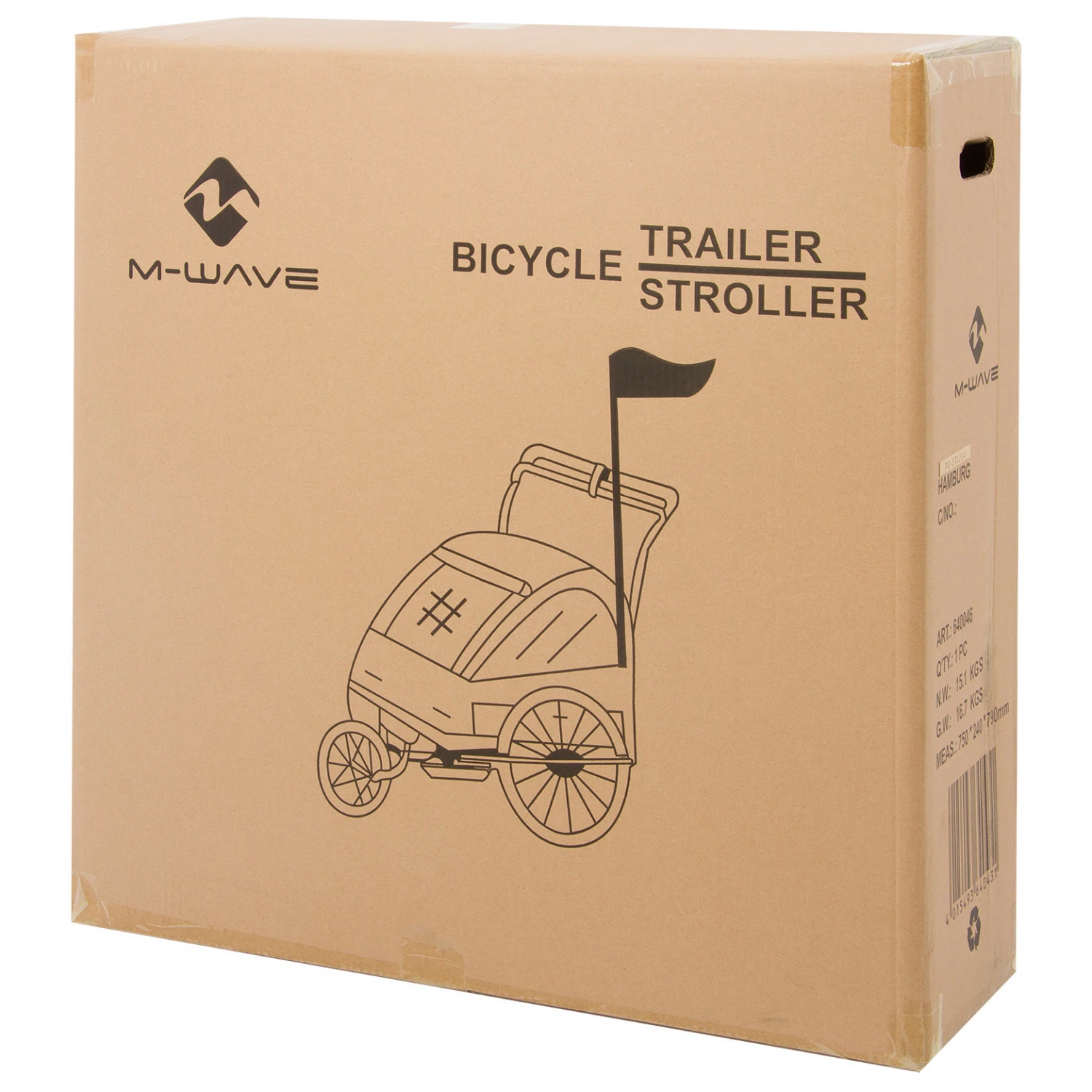 M-Wave Stalwart Kid 3in1 - Child Trailer - Image 2